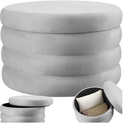Tabouret avec espace de rangement rond rembourré