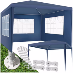 Pavillon imperméable 3x3m avec 3 parois latérales amovibles