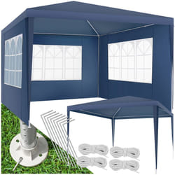 Pavillon imperméable 3x3m avec 3 parois latérales amovibles