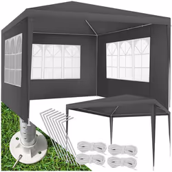 Pavillon imperméable 3x3m avec 3 parois latérales amovibles