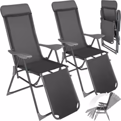 2 Chaises Longues de Jardin de Camping Pliantes en Aluminium TECTAKE. Une envie de se relaxer au soleil ? Joignez l'utile à l ...