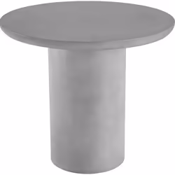 Table de jardin ronde design minimaliste gris béton - TU