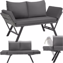 Un incontournable polyvalent Le canapé lounge en rotin Sintra de tectake combine élégance et confort pour sublimer votre espa ...