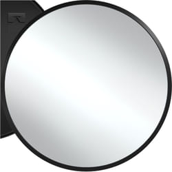 Tectake - Miroir mural rond fiona avec cadre en aluminium - 70 cm