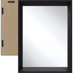 Ambiance de bien-être tendance Le miroir mural rectangulaire Elina de tectake séduit par ses lignes épurées qui réhaussent vi ...