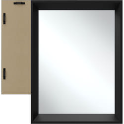Tectake - Miroir mural rectangulaire elina avec cadre en plastique - 50 x 70 cm