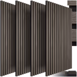 Isolation accoustique - TECTAKE - Lot de 4 panneaux acoustiques SONIC WALL aspect bois 60 x 120 x 21 cm - Chêne gris
