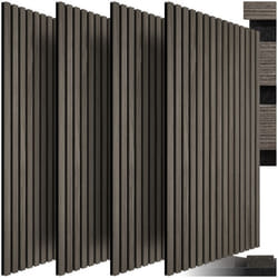 Isolation accoustique - TECTAKE - Lot de 4 panneaux acoustiques SONIC WALL aspect bois 60 x 120 x 21 cm - Chêne gris