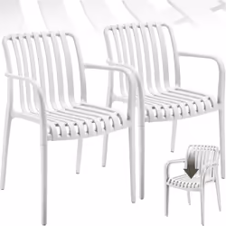 Asseyez-vous et profitez Les chaises de jardin Alcudia de tectake allient élégance et confort avec leurs lignes épurées et le ...