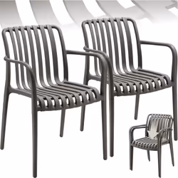 Asseyez-vous et profitez Les chaises de jardin Alcudia de tectake allient élégance et confort avec leurs lignes épurées et le ...