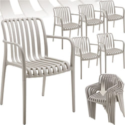 Tectake - Chaises de jardin résistant aux intempéries et aux uv facile d'entretien
