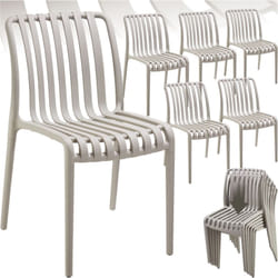Tectake - Chaises de jardin alcudia résistantes aux intempéries et empilables -