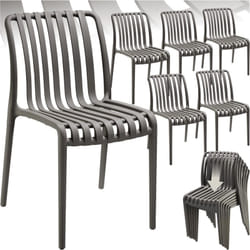 Tectake - Chaises de jardin alcudia résistantes aux intempéries et empilables -