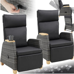 Fauteuil en rotin avec structure en aluminium rembourrage épais
