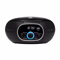 MEDION E65711 - Radio - Lecteur CD/MP3 - radio stéréo PLL-FM - AUX - USB - 2 x 12 W - Noir, Portable, Analogique, AM, FM, PLL ...