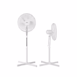 MEDION Ventilateur sur pied - MD 18795 - 3 Vitesses - Fonction minuterie - Réglable en hauteur - Blanc