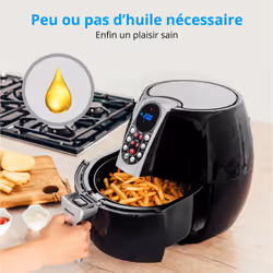 MEDION MD E10 S - Airfryer - Friteuse à air chaud 2.8L - 1500W - Programmes automatiques - Frire sans huile - Poignée froide au toucher - Noir - Vue supplémentaire 11