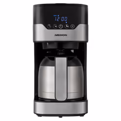 MEDION MD 18458 - Cafetière filtre programmable avec carafe isotherme - 900 Watt - 1
