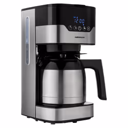 MEDION MD 18458 - Cafetière filtre programmable avec carafe isotherme - 900 Watt - 1,2 Litres - Argent