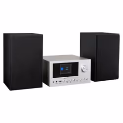 MEDION P85003 - Micro Système Audio - DAB+ - WiFi - Lecteur CD - Bluetooth - Argent