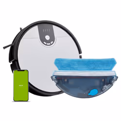MEDION Aspirateur Robot - S20 SW - App et Alexa - navigation intelligente - technologie cyclone - 100 min - Blanc, Combiné, N ...