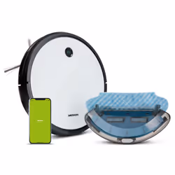 MEDION Aspirateur Robot S12 SW - APP et Alexa - aspiration et nettoyage simultanés - navigation intelligente - 2100 Pa, Combi ...