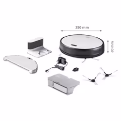 MEDION S30 SW - Aspirateur Robot - APP et Alexa - Aspiration et nettoyage - navigation intelligente - 2 800 Pa - 140 minutes - Blanc