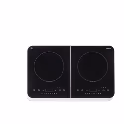 MEDION Plaque de cuisson double induction MD 18493 - 3.500 W - 2 zones - 10 niveaux de température - 180 min. - Blanc, Noir,  ...