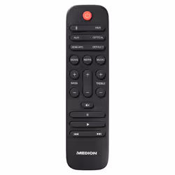 MEDION LIFE® P61155 Barre de son 2.0 | complément idéal du téléviseur ou du home cinéma | transmission sans fil de la musique de votre smartphone & Co via Bluetooth® 5.1 | barre de son compacte avec télécommande tactile & à distance