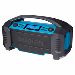 MEDION E66050 - Radio de chantier - DAB+ - FM -Bluetooth - IP54 - Boîtier robuste - 15 W RMS, Chantier, Analogique et numériq ...