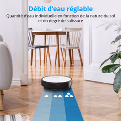 MEDION Aspirateur Robot X50 SW - avec station d'aspiration - fonction balayage - navigation laser - 8 000 Pa - Blanc - Vue supplémentaire 8