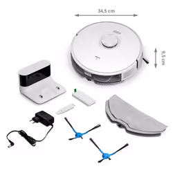 MEDION X10 SW robot aspirateur 0,4 L Sans sac Blanc
