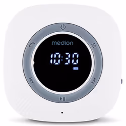 MEDION LIFE P66096, Numérique, FM, UKW, Radio de douche sur pile, Mural, Blanc, IPX6