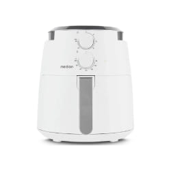 Friteuse a air chaud - MEDION - MD13020 - Airfryer - 1500 watts - Minuterie 60 min - Jusqu'a 200°C - 4,7 L - Blanc