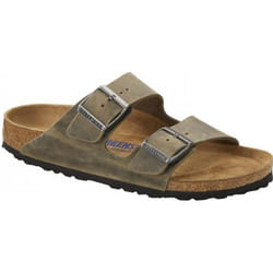 Sandales Arizona Etroite Cuir Khaki