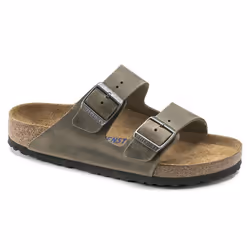 Sandales Arizona Etroite Cuir Khaki