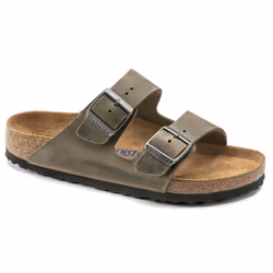 Sandales Arizona Etroite Cuir Khaki