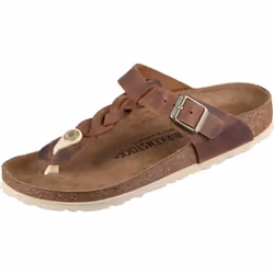 Chaussures Birkenstock Gizeh - Femme - Cuir - Marron