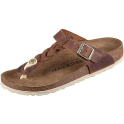 Chaussures Birkenstock Gizeh - Femme - Cuir - Marron