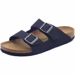 Birkenstock Arizona Vegan Etroite Desert Dust Indigo Blue