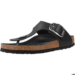 Sandales Gizeh Etroite Cuir Noir