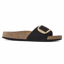 Mules Madrid Big Buckle Etroite Cuir Noir