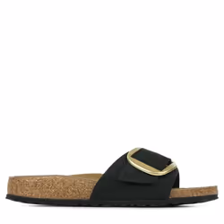Mules Madrid Big Buckle Etroite Cuir Noir