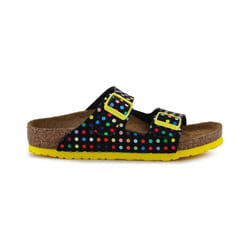 Sandales Arizona Rivet Logo Etroite Cuir Noir