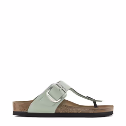 Sandales Gizeh Big Buckle Cuir Vert
