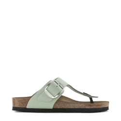 Sandales Gizeh Big Buckle Cuir Vert