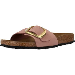 Mules Madrid Big Buckle Etroite Cuir Rose