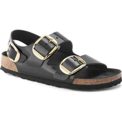 Sandales Femme - BIRKENSTOCK - Milano Big Buckle Noir verni - Boucle de serrage - Cuir