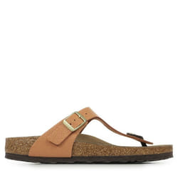 Sandales Gizeh Lit De Pied Souple Cuir Beige