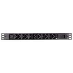 Vertiv Geist rPDU, basic, 1U, input C20 230V 16A, outputs (10)C13 | (2)C19, Basique, 1U, Monophasé, horizontale, Noir, 12 sor ...